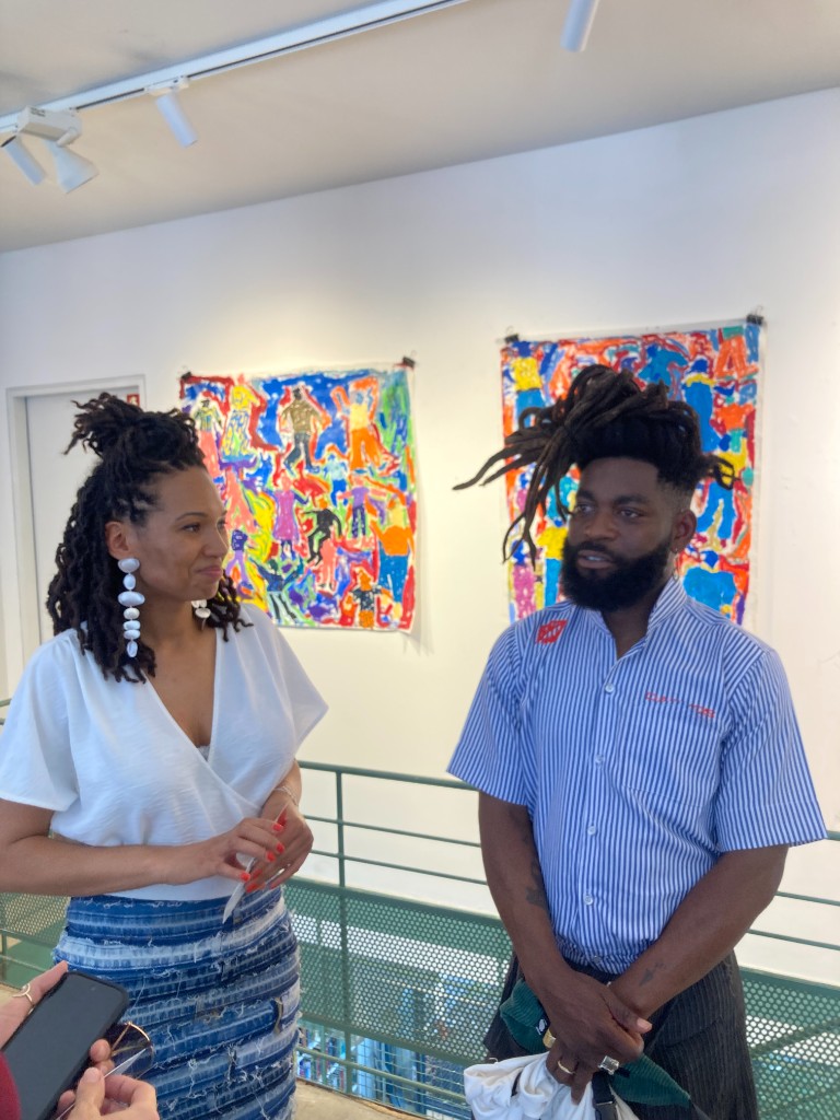 Guests at the DARKOS Berlin Fashion Week pop-up