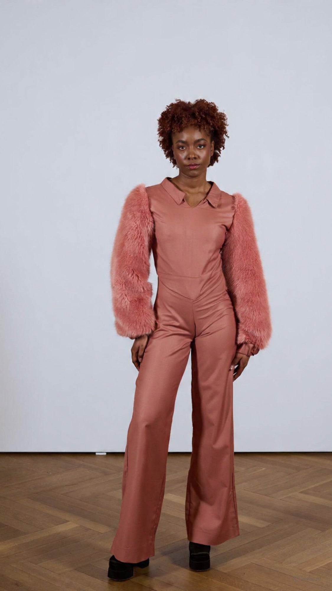 Fur long Sleeves Jam-suit